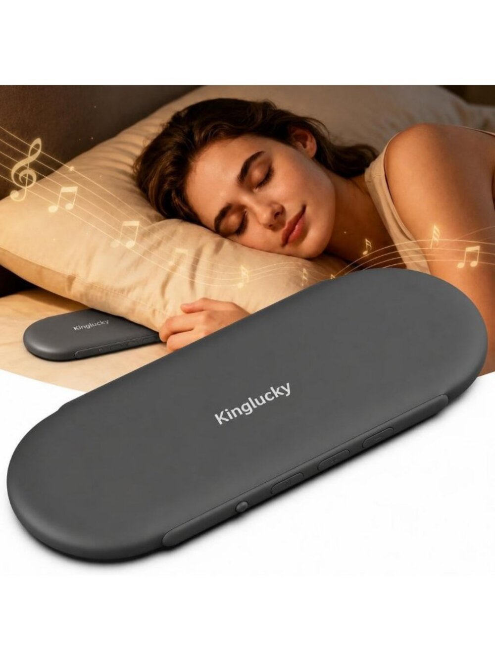 Comfortable Bone Conduction Pillow Speaker for Sleep, Under-Pillow Sound System